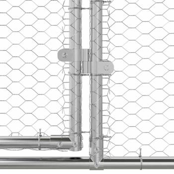 Hühnerkäfig 2 pcs Silber 400 x 200 x 200 cm Stahl und PE