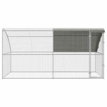 Hühnerkäfig Silber 400 x 200 x 198.5 cm Verzinkter Stahl