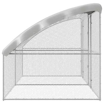 Hühnerkäfig Silber 400 x 200 x 198.5 cm Verzinkter Stahl