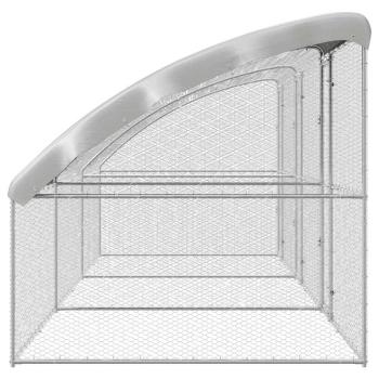 Hühnerkäfig Silber 600 x 200 x 198.5 cm Verzinkter Stahl