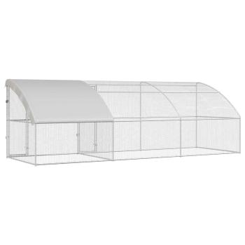 Hühnerkäfig 3 stk. Silber 600 x 200 x 200 cm Stahl und PE
