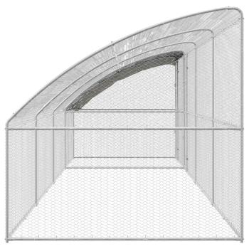 Hühnerkäfig 4 stk. Silber 800 x 200 x 200 cm Stahl und PE