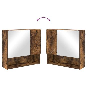 Badezimmermöbel Set mit Tür 4 pcs Räuchereiche 61 x 35 x 64 cm