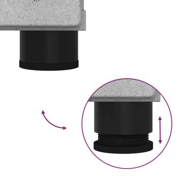 Badezimmermöbel Set mit Regal 2 pcs Betongrau 76,5 x 35 x 64 cm