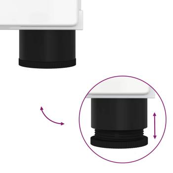 Badezimmermöbel Set 2 pcs Hochglanz-Weiß 76,5 x 35 x 64 cm