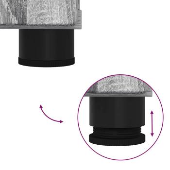 Badezimmermöbel Set mit Tür 2 pcs Grau Sonoma 76,5 x 35 x 64 cm