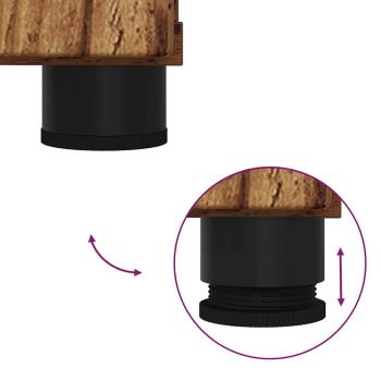 Badezimmermöbel Set mit Regal 2 pcs Altholz 76,5 x 35 x 64 cm