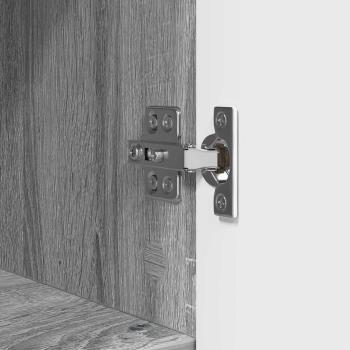 Badezimmermöbel Set mit Tür 3 pcs Grau Sonoma 76,5 x 35 x 64 cm