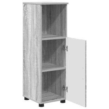Badezimmermöbel Set mit Tür 3 pcs Grau Sonoma 76,5 x 35 x 64 cm