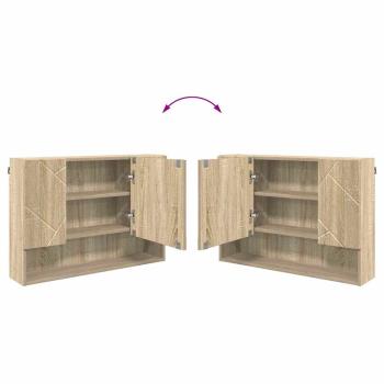 Badezimmermöbel Set mit Tür 4 pcs Sonoma Eiche 30 x 35 x 192 cm