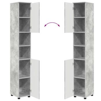 Badezimmermöbel Set mit Regal 4 pcs Betongrau 30 x 35 x 192 cm
