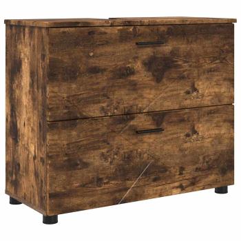 Badezimmermöbel Set mit Tür 4 pcs Räuchereiche 30 x 35 x 192 cm