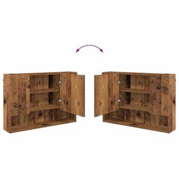 Badezimmermöbel Set mit Regal 4 pcs Altholz 30 x 35 x 192 cm