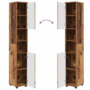 Badezimmermöbel Set mit Regal 4 pcs Altholz 30 x 35 x 192 cm