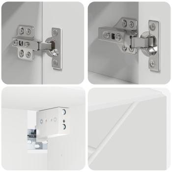 Badezimmermöbel Set 4 pcs Weiß 30 x 35 x 192 cm Holzwerkstoff