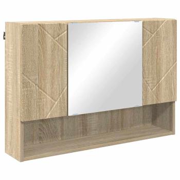Badezimmermöbel Set mit Tür 4 pcs Sonoma Eiche 30 x 35 x 192 cm