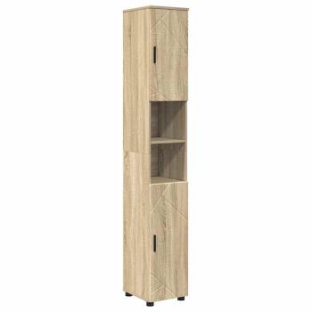 Badezimmermöbel Set mit Tür 4 pcs Sonoma Eiche 30 x 35 x 192 cm