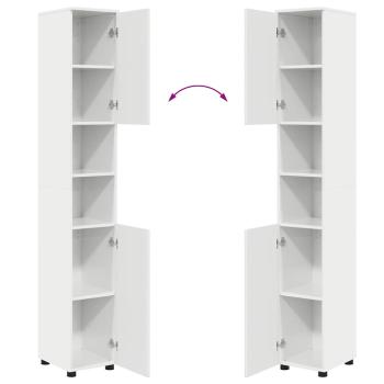 Badezimmermöbel Set 4 pcs Hochglanz-Weiß 30 x 35 x 192 cm
