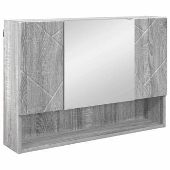 Badezimmermöbel Set mit Tür 4 pcs Grau Sonoma 30 x 35 x 192 cm