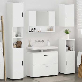 Badezimmermöbel Set 5 pcs Weiß 30 x 35 x 192 cm Holzwerkstoff