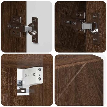 Badezimmermöbel Set mit Tür 5 pcs Braune Eiche 30 x 35 x 192 cm