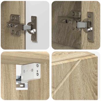 Badezimmermöbel Set mit Tür 5 pcs Sonoma Eiche 30 x 35 x 192 cm