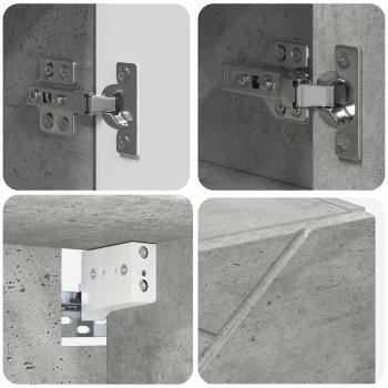 Badezimmermöbel Set mit Regal 5 pcs Betongrau 30 x 35 x 192 cm