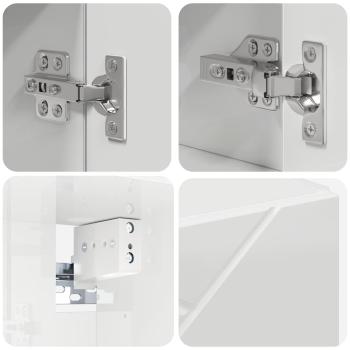 Badezimmermöbel Set 5 pcs Hochglanz-Weiß 30 x 35 x 192 cm