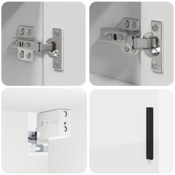 Badezimmermöbel Set 4 pcs Weiß 30 x 35 x 192 cm Holzwerkstoff