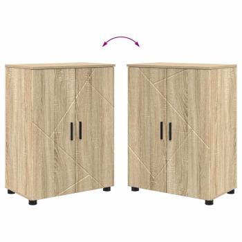 Badezimmermöbel Set mit Tür 4 pcs Sonoma Eiche 30 x 35 x 192 cm