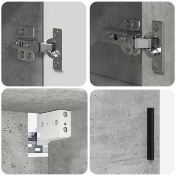 Badezimmermöbel Set mit Regal 4 pcs Betongrau 30 x 35 x 192 cm