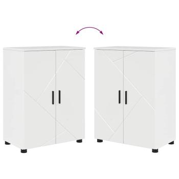 Badezimmermöbel Set 4 pcs Hochglanz-Weiß 30 x 35 x 192 cm