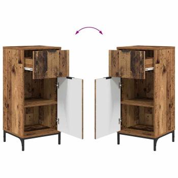 Badezimmermöbel Set mit Regal 2 pcs Altholz 39,5 x 36 x 88 cm