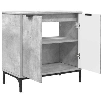 Badezimmermöbel Set mit Regal 3 pcs Betongrau 39,5 x 36 x 88 cm