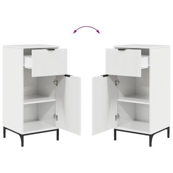 Badezimmermöbel Set 3 pcs Hochglanz-Weiß 39,5 x 36 x 88 cm