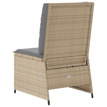 Gartensofa mit Kissen Beige Poly Rattan
