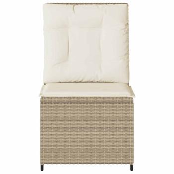 Gartensofa mit Kissen Beige Poly Rattan