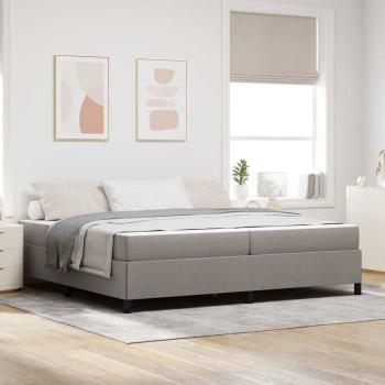 ARDEBO.de - Boxspringbett Taupe und Schwarz 200 x 200 cm