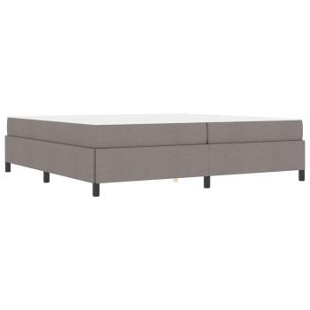 Boxspringbett Taupe und Schwarz 200 x 200 cm