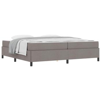 Boxspringbett Taupe und Schwarz 200 x 200 cm