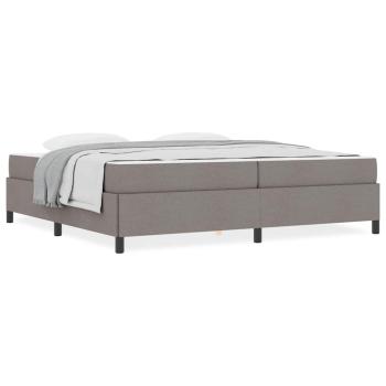 Boxspringbett Taupe und Schwarz 200 x 200 cm