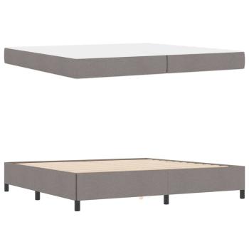 Boxspringbett Taupe und Schwarz 200 x 200 cm