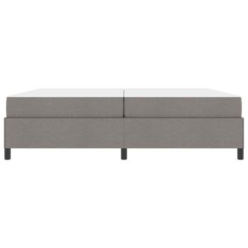 Boxspringbett Taupe und Schwarz 200 x 200 cm