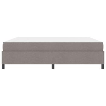 Boxspringbett Taupe und Schwarz 200 x 200 cm