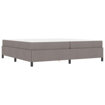 Boxspringbett Taupe und Schwarz 200 x 200 cm