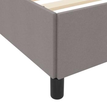 Boxspringbett Taupe und Schwarz 200 x 200 cm