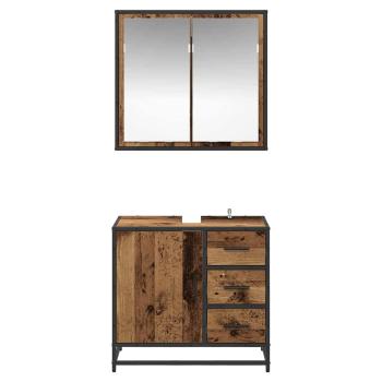 Badezimmermöbel Set 2 pcs Altholz 65 x 33 x 60 cm Holzwerkstoff