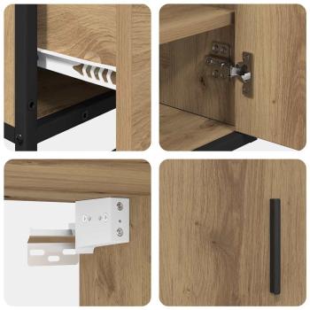 Badezimmermöbel Set 2 pcs Eiche handwerklich 65 x 33 x 60 cm