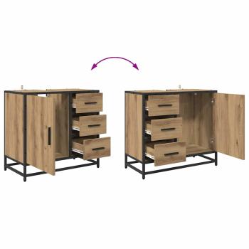Badezimmermöbel Set 2 pcs Eiche handwerklich 65 x 33 x 60 cm