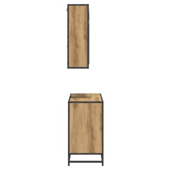 Badezimmermöbel Set 2 pcs Eiche handwerklich 65 x 33 x 60 cm